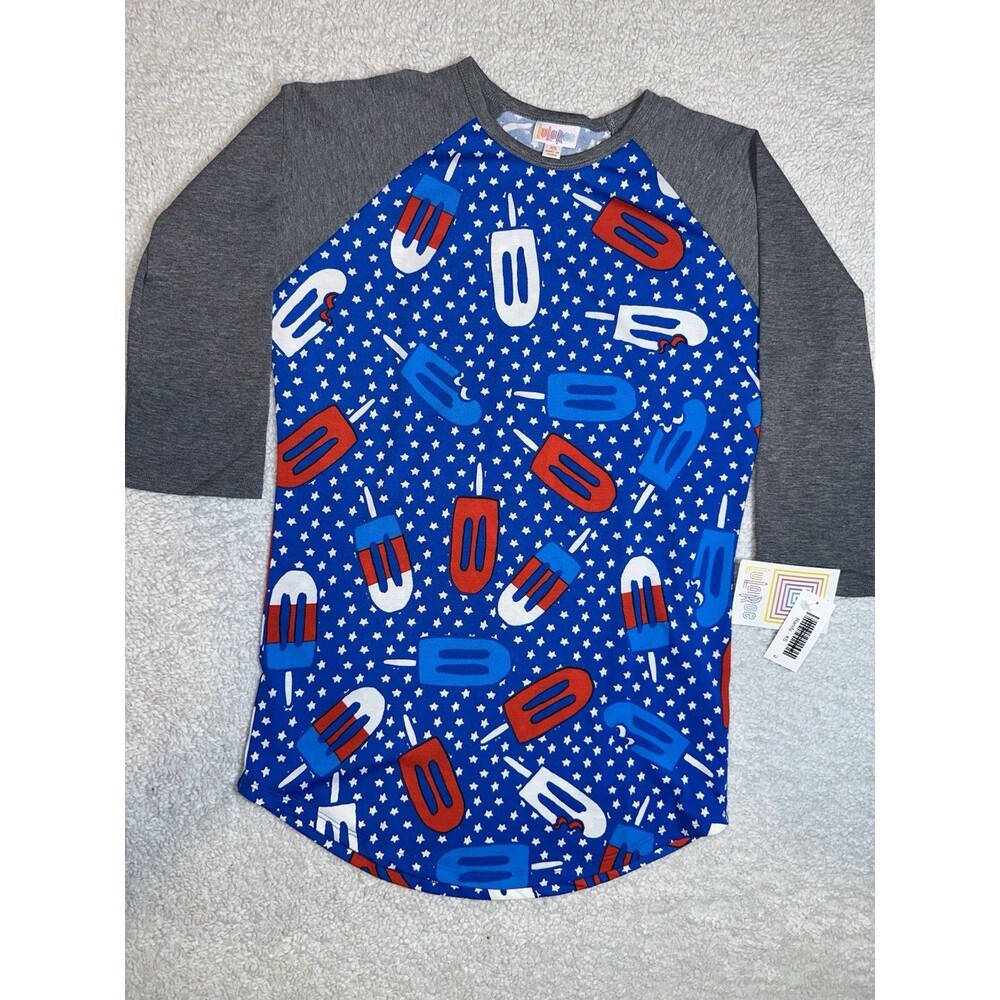 Womens LuLaRoe Randy Sz XS NWT Bomb Pops 4th Of July Summer Independence Day